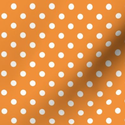 Dark Dotty: Orange & White Polka Dot, Dotted