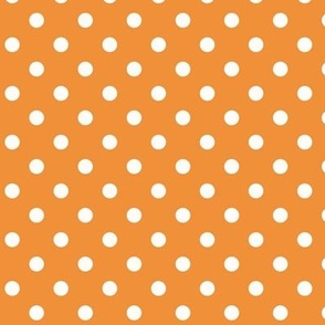 Dark Dotty: Orange & White Polka Dot, Dotted