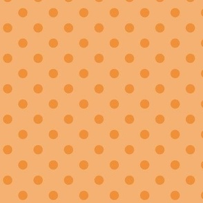 Dark Dotty: Creamsicle Orange Polka Dot, Dotted