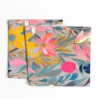 pastel flowers and foliage XL