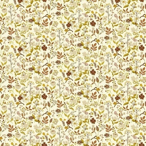 Cream and terra cotta Woodland and Meadow Florals_ Small