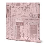 Old Letters And Postcards Pastel Pink