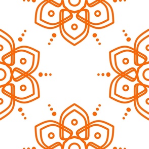 Mandala Flowers Orange