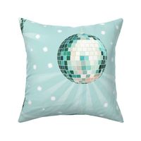 Disco Mirror Ball (M), pastel aqua - Party Lights