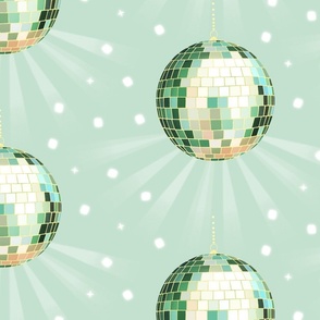 Disco Mirror Ball (M), pastel green - Party Lights