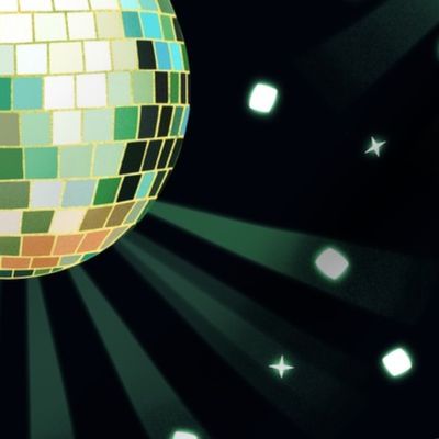 Disco Mirror Ball (M), dark green - Party Lights