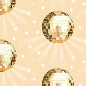 Disco Mirror Ball (M), pastel yellow - Party Lights