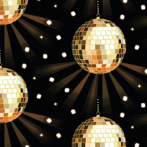 Disco Mirror Ball (M), dark gold - Party Lights