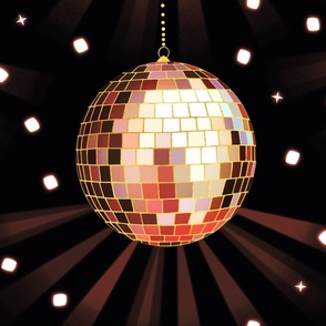 Disco Mirror Ball (XL), dark orange - Party Lights