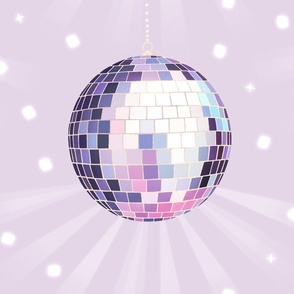 Disco Mirror Ball (XL), pastel lilac - Party Lights