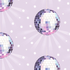 Disco Mirror Ball (M), pastel lilac - Party Lights