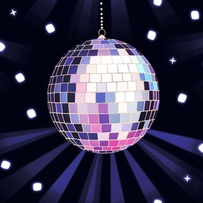 Disco Mirror Ball (XL), dark purple - Party Lights