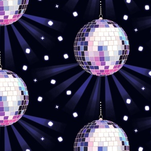 Disco Mirror Ball (M), dark purple - Party Lights