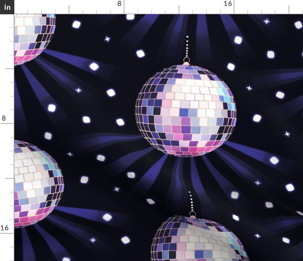 Disco Mirror Ball (M), dark purple - Party Lights