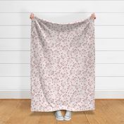 Hand Drawn Wildflower Silhouette Carnation Pink Large Scale