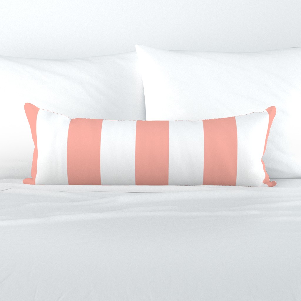 (L) Awning Stripes/Circus Stripes Beach Vibes Peach Pink and White