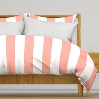 (L) Awning Stripes/Circus Stripes Beach Vibes Peach Pink and White