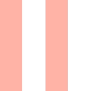 (L) Awning Stripes/Circus Stripes Beach Vibes Peach Pink and White