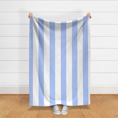 (L) Awning Stripes/Circus Stripes Beach Vibes Sky Blue and White