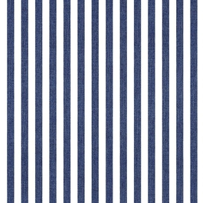 Blue jeans like and white strips coastal fabric design 