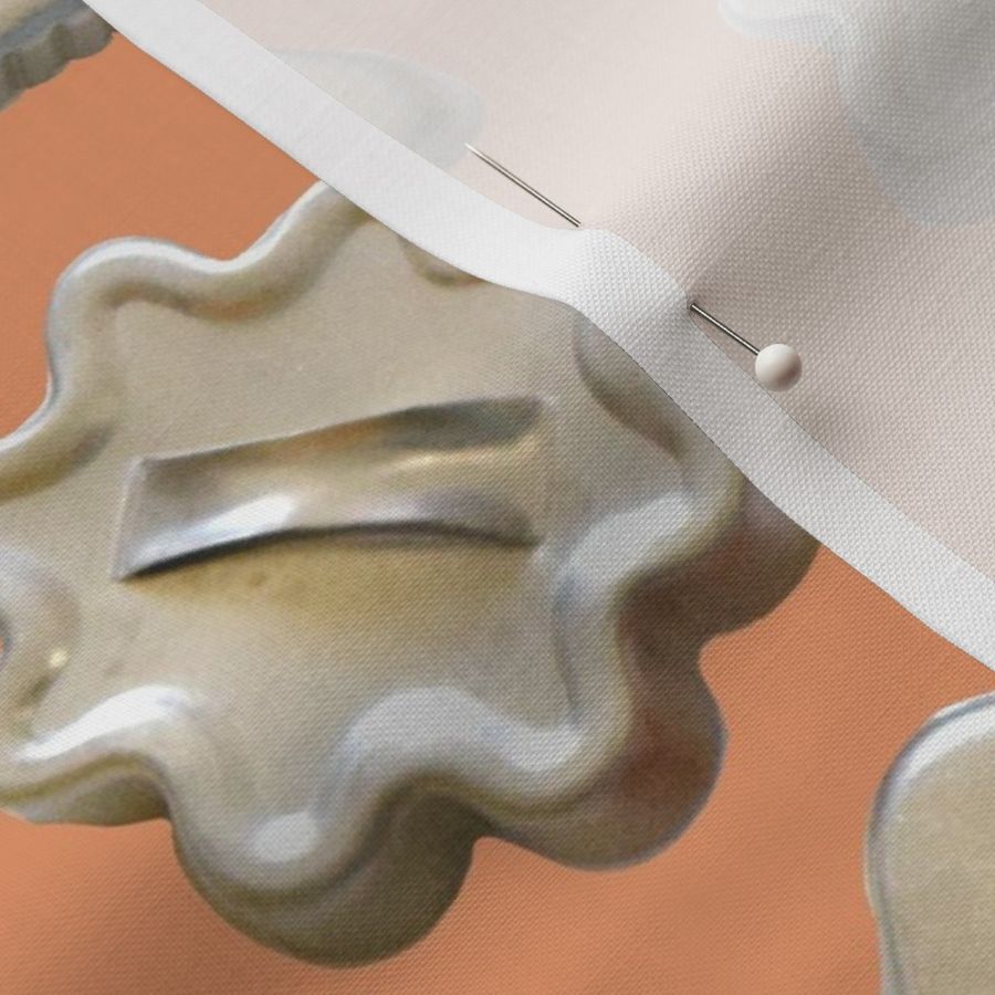 Large Scale Metal Cookie Cutters on Peachy Orange