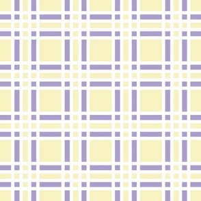 plaid yellow and lilac, windowpane