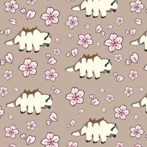 appa with cherry blossoms tan