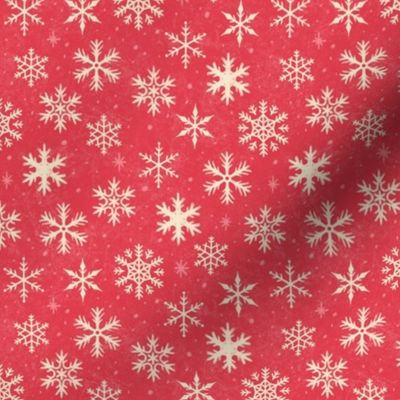 (S) Snowflakes on Christmas Pink Chalkboard - Winter Christmas Textured