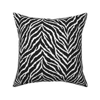 FS Raven Black and White Exotic Furry Zebra Animal Print