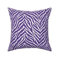 FS Ultra Violet and White Exotic Furry Zebra Animal Print