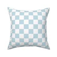(S) Check Pastel Blue and White - 1 1/2 inch square - Checkerboard Square - Duotone