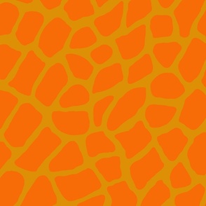 24x24 animal print orange on caramel
