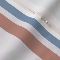 C013 - Large scale blue, grey, blush and milk cnocolate crayfish bold retro coordinate classic colorful ticking vertical irregular  stripe, for apparel, wallpaper, duvet cover, table cloths and upholstery