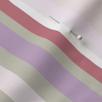 C013 - Large scale mauve, lavender, hot pink and green crayfish bold retro coordinate classic colorful ticking vertical irregular  stripe, for apparel, wallpaper, duvet cover, table cloths and upholstery