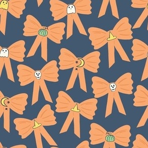 halloween bows pastel orange