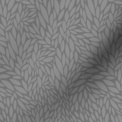S // dark gray abstract leaves