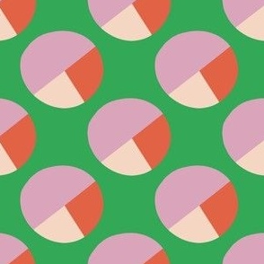 Mini - Abstract dots, color block spots, modern spots green pink red