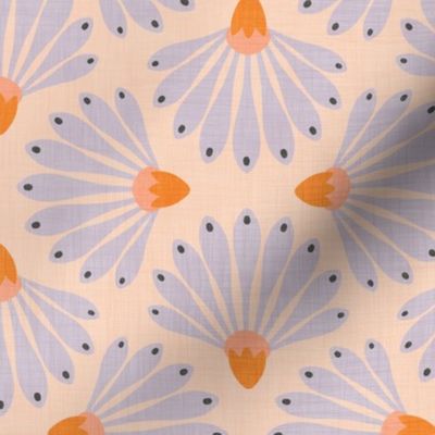 Vintage Retro Spring Floral for quilting on Peach