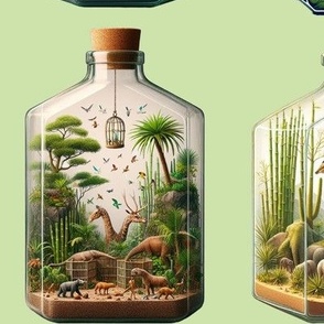 Jungle In Bottle , Nursery Theme , Wallpaper
