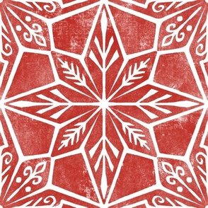 rustic ornament christmas stars Poppy Red White