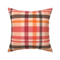 Christmas Plaid, orange and red with a hint of green