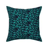 Hand Painted strokes Midnight on Teal small