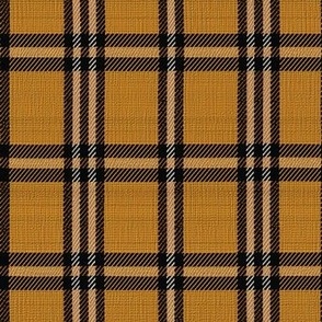 mustard brown gingham