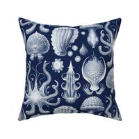 Strange Mollusks Toile de Jouy - Delft Blue