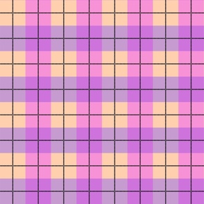 Black Dotted Grids With Pastel Colours Small Scale Pattern