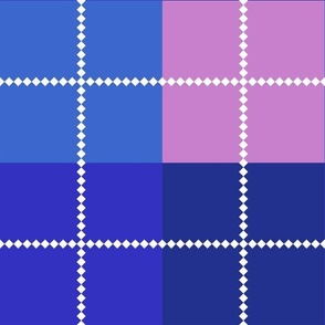 Blue Grid Pattern Large Scale