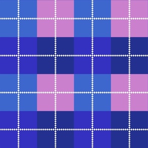 Blue  Grid Pattern Medium Scale