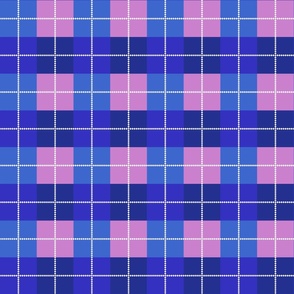 Blue Grids Pattern Small Scale