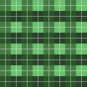 Deep Emerald With White Dotted Grid Pattern Small Size