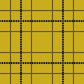 Mint Yellow Dotted Medium Scale Grid Pattern